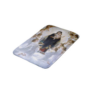 Tapis De Bain La Vierge aux anges par William Bouguereau