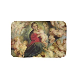 Tapis De Bain La Vierge et l'enfant entourés