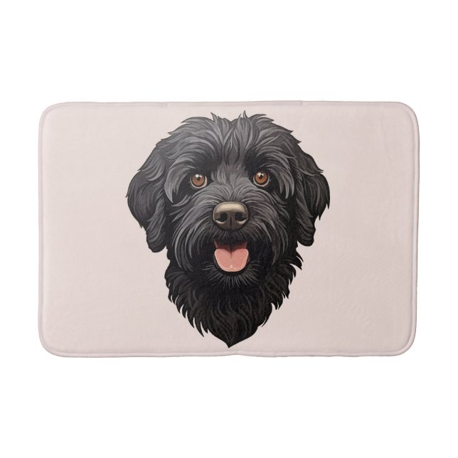 Tapis De Bain Labradoodle Chien noir (Devant)