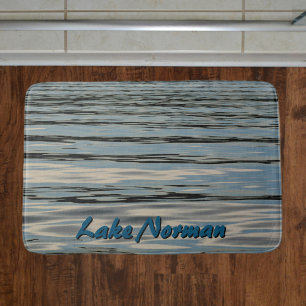 Tapis De Bain Lac Eau Beige Bleu Noir