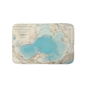 Tapis De Bain Lac hydrographique Mendota de carte