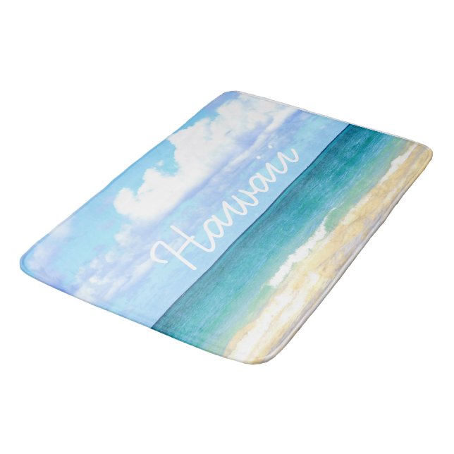 Tapis De Bain lani kai beach in Hawaii (Angle)