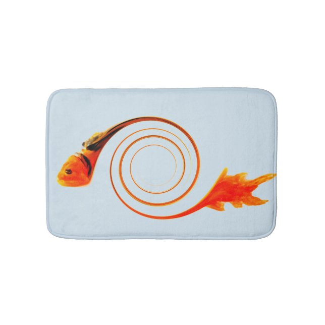Tapis De Bain L'art Abstrait moderne du poisson rouge (Devant)
