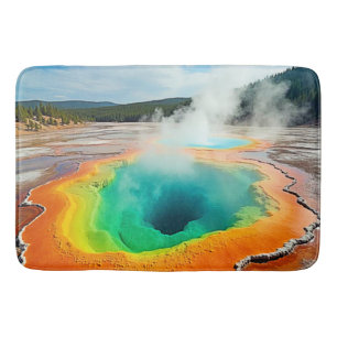 Tapis De Bain L'art coloré des sources chaudes de la nature