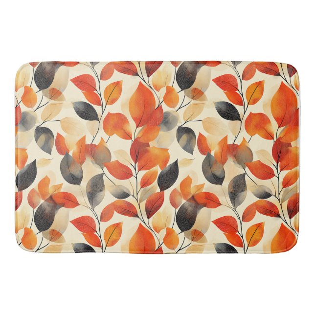 Tapis De Bain L'automne laisse l'élégance Motif sans faille (Devant)
