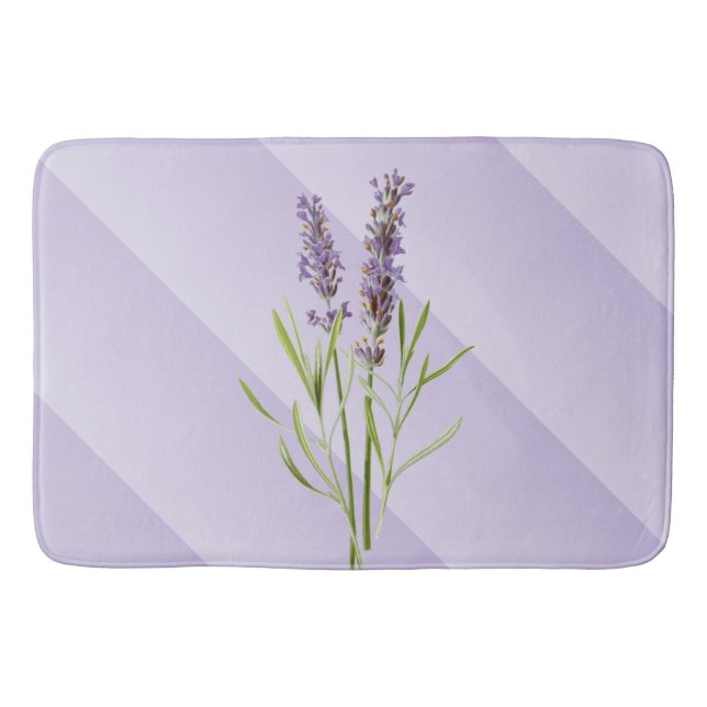 Tapis De Bain Lavande violet doux et élégant (Devant)