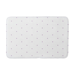 Tapis De Bain Lavender lilas blanc minuscule motif pois
