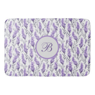 Tapis De Bain Lavender Meadows Monogramme