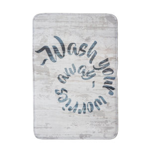 Tapis De Bain Lavez Vos Inquiétudes Rustique Bohème