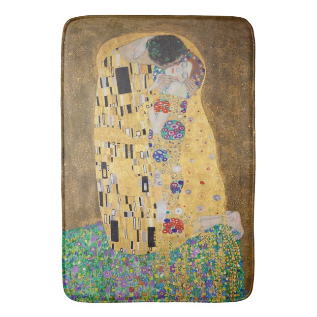 Tapis De Bain Le baiser de Gustav Klimt Bath Mat (devant Vertical)