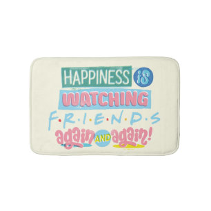 Tapis De Bain Le bonheur regarde les amis™ encore et encore