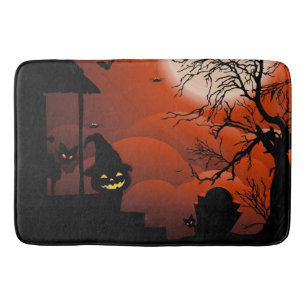 Tapis De Bain Le cauchemar de la lune sanglante d'Halloween