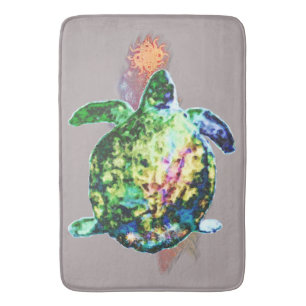 Tapis De Bain Le doigt de couleur cosmique