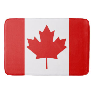 Tapis De Bain Le drapeau Feuille d'érable du Canada grand