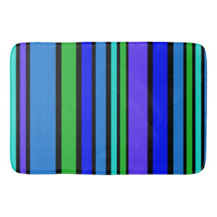 Tapis De Bain Le motif de rayures de la BG a coloré IV + votre