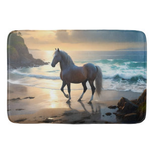 Tapis De Bain Le Palomino Horse Sur La Plage,