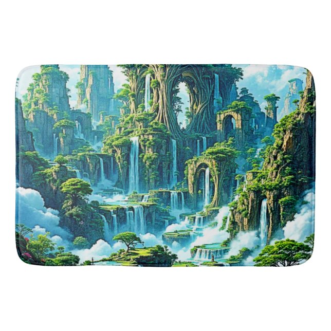 Tapis De Bain Le rêve de l'arbre de cascade (Devant)