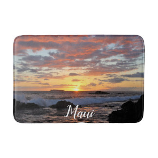 Tapis De Bain Le superbe coucher de soleil de la plage de Maui