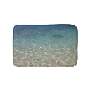 Tapis De Bain L'eau bleue d'océan de plage d'été