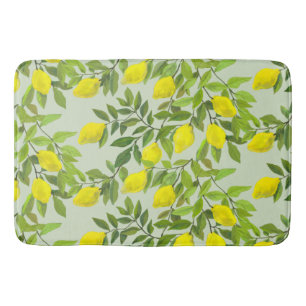 Tapis De Bain Lémons et branches jaunes