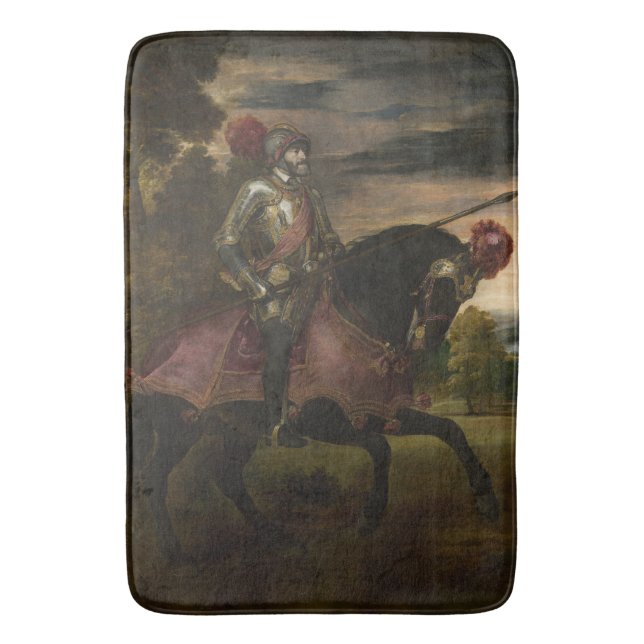 Tapis De Bain L'empereur Charles V à cheval (par Titien) (devant Vertical)