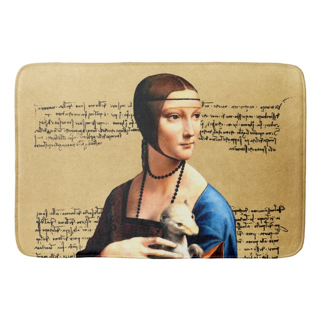 Tapis De Bain Léonard de Vinci Lady avec Ermine (Devant)