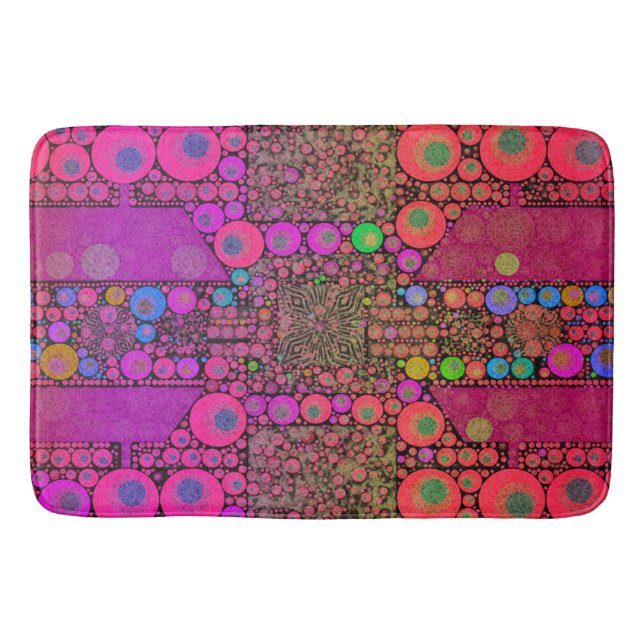 Tapis De Bain Léopard abstrait Trippy (Devant)