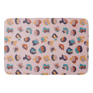 Tapis De Bain Leopard animal rose moderne