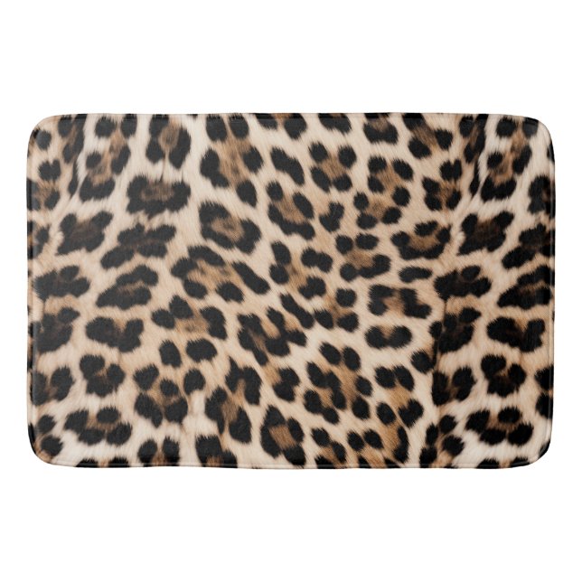 Tapis De Bain Léopard noir Brown crémeux (Devant)