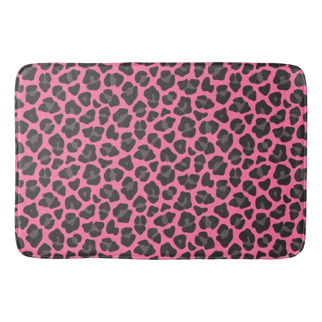 Tapis De Bain Leopard Print Pink Grey (Devant)