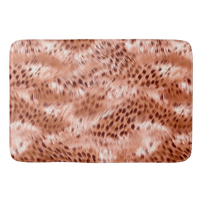 Tapis De Bain Léopard rose rose (Devant)