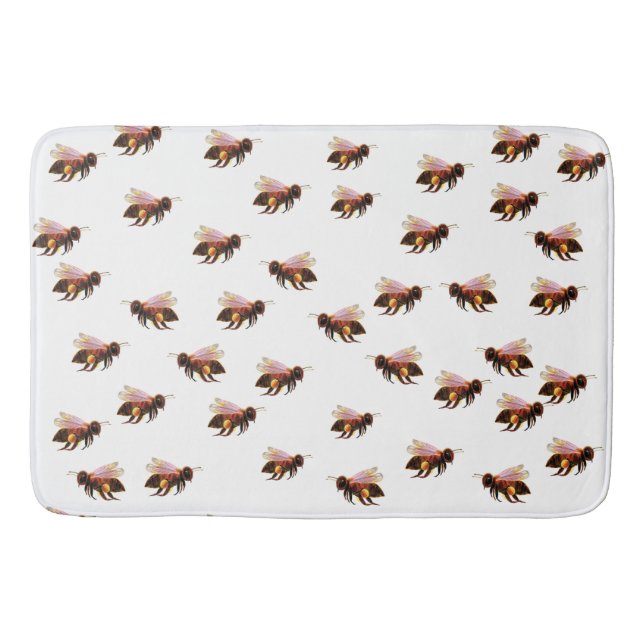 Tapis De Bain Les abeilles du miel volent  (Devant)
