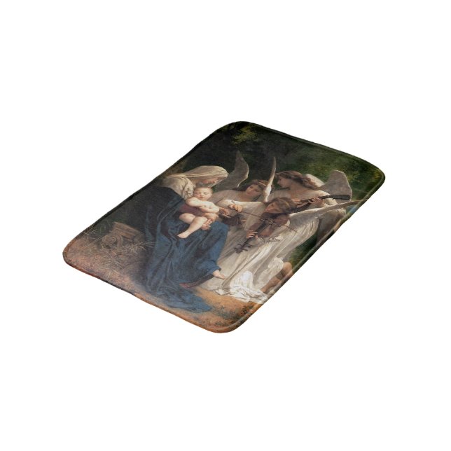 Tapis De Bain Les Anges par William Adolphe Bouguereau (Angle)