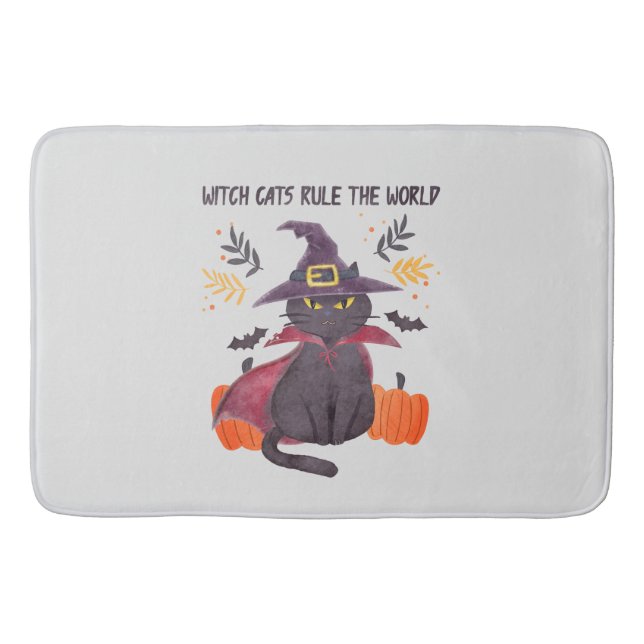 Tapis De Bain Les Chats-Sorcières dominent le monde (Devant)