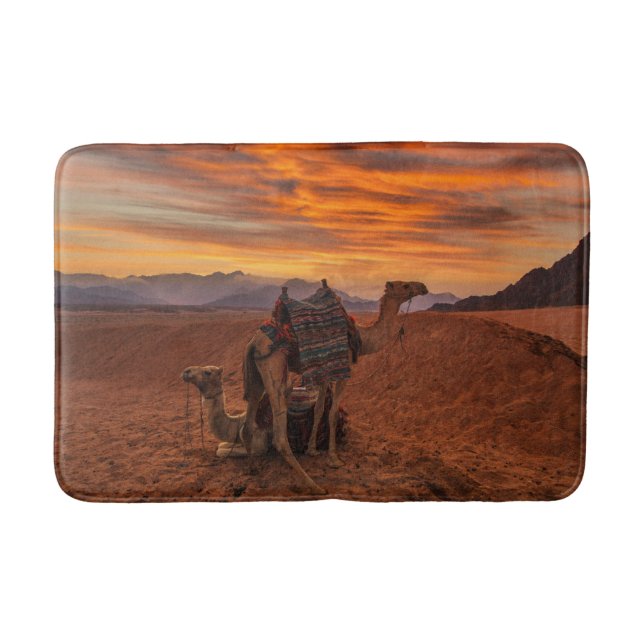 Tapis De Bain Les déserts | Bactrial Camel Egypte dune de sable (Devant)