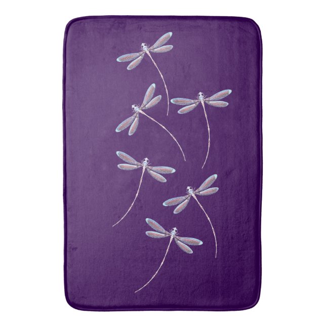 Tapis De Bain Les libellules en vol (devant Vertical)
