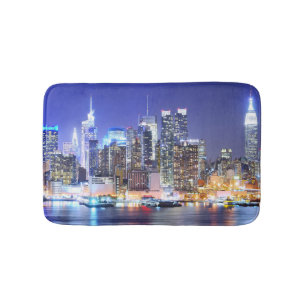 Tapis De Bain Les lumières de la ville de nuit