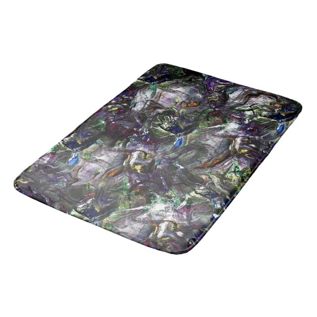 Tapis De Bain Les "peintures lourdes" collées se chevauchent ave (Angle)