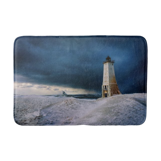 Tapis De Bain Les phares | Frankfort Lighthouse Lake Michigan (Devant)