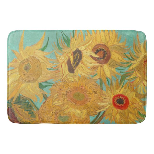 Tapis De Bain Les tournesols de Van Gogh (Devant)