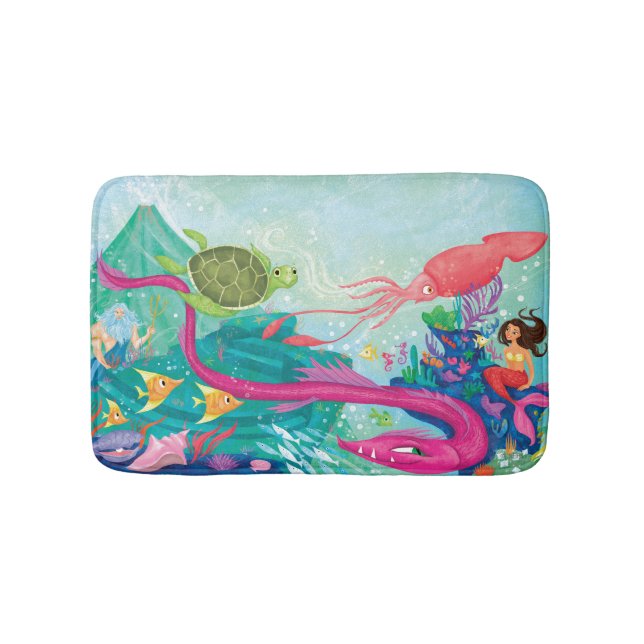 Tapis De Bain Les trésors océaniques cachés (Devant)