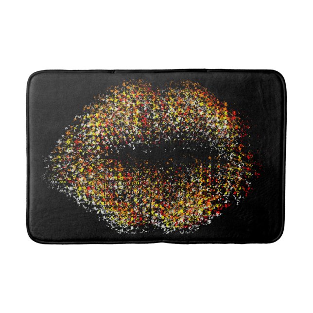 Tapis De Bain Lèvres d'art Abstrait moderne #34 (Devant)