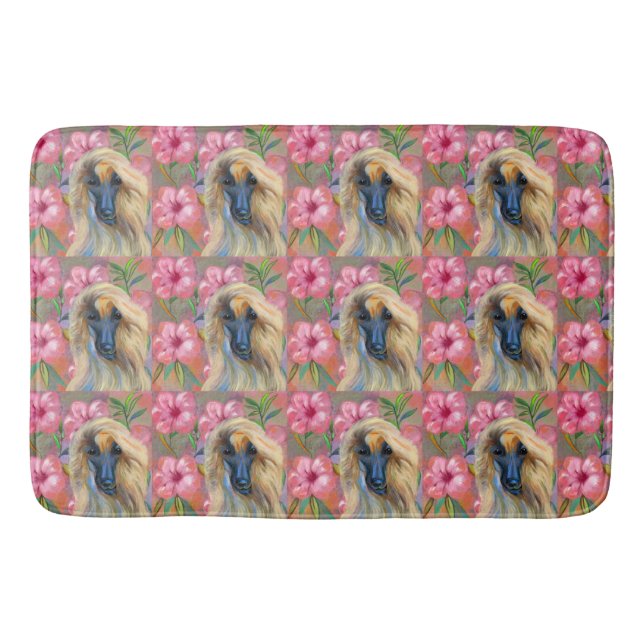 Tapis De Bain Lévrier afghan     (Devant)