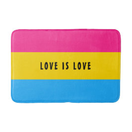 Tapis De Bain LGBT Rainbow Pansexual Pride drapeau Texte personn