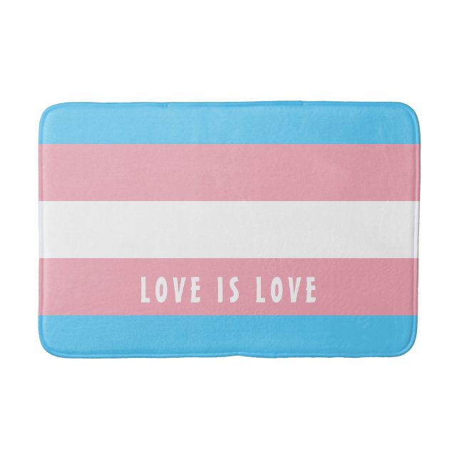 Tapis De Bain LGBT Rainbow Trangender Pride drapeau Texte person (Devant)