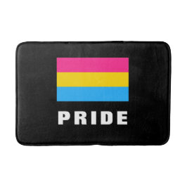 Tapis De Bain LGBTQ Rainbow Pansexual Pride drapeau Texte person