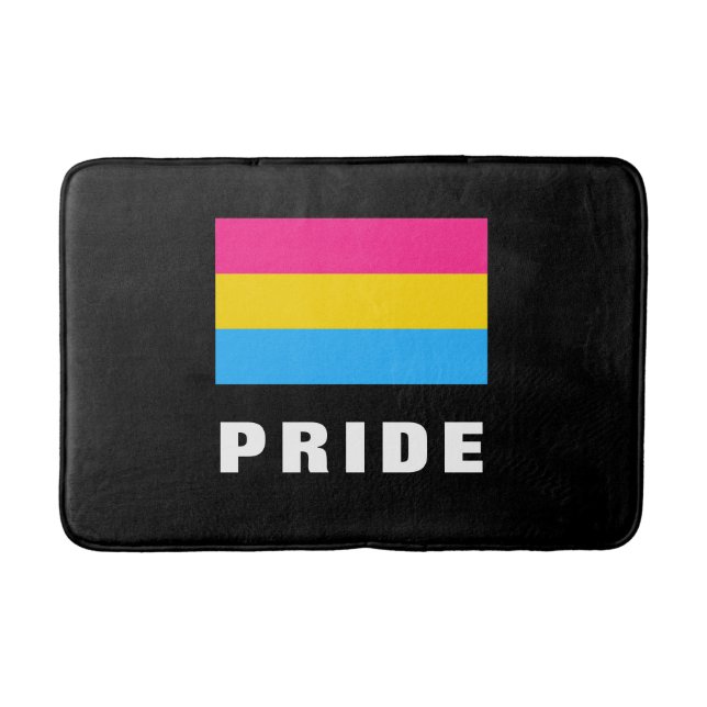 Tapis De Bain LGBTQ Rainbow Pansexual Pride drapeau Texte person (Devant)