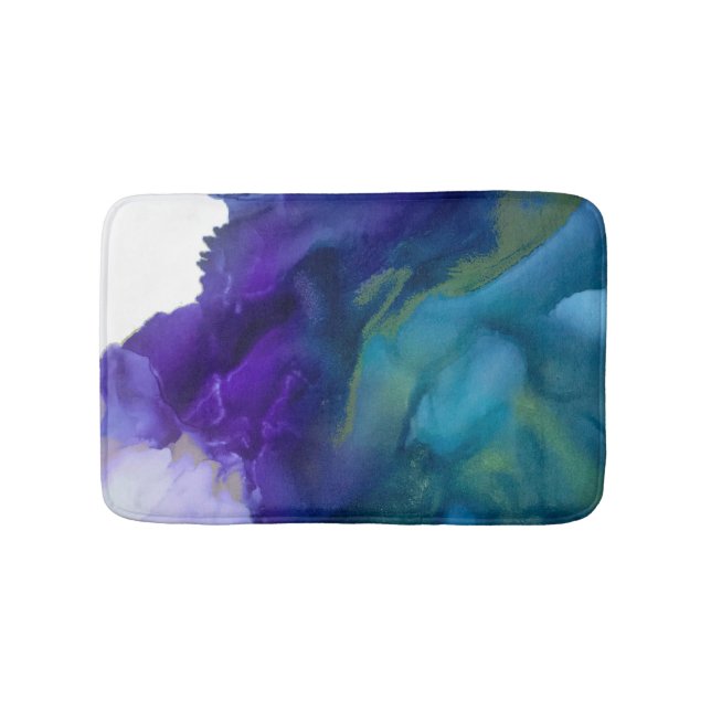 Tapis De Bain Lien d'une couche d'oeil | Violet, or, turquoise (Devant)