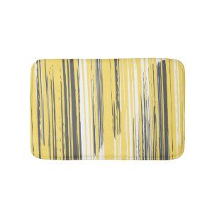 Tapis De Bain Lignes peintes à la main - jaune