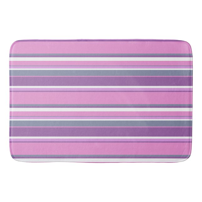 Tapis De Bain Lilac rayures (Devant)